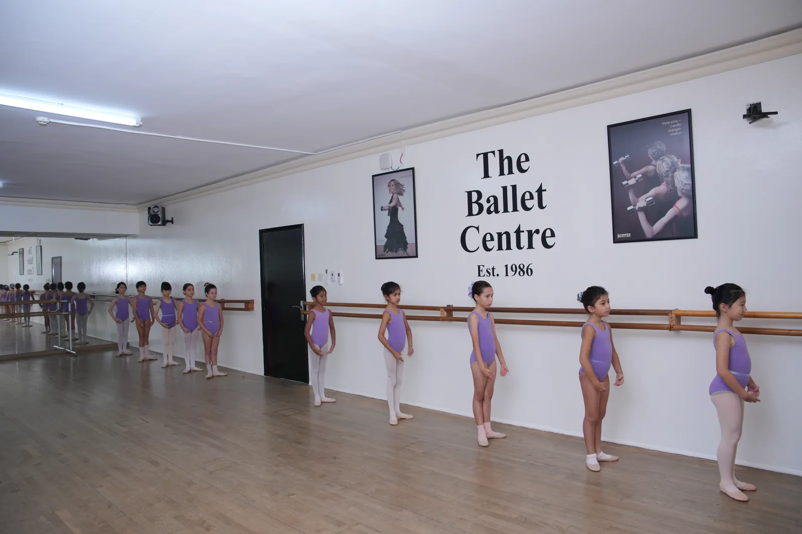 The same studio during a ballet class