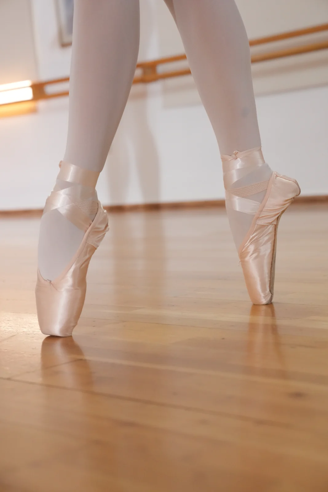Pointe shoes, ready for class