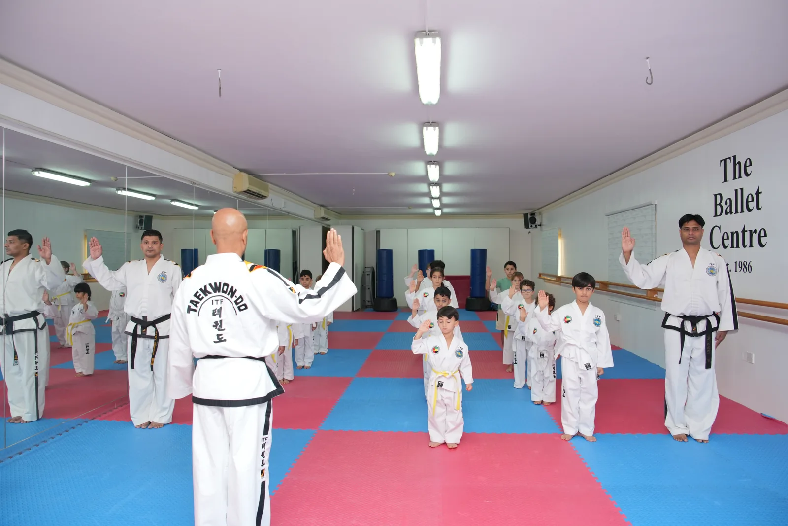 The instructor leading a pattern
