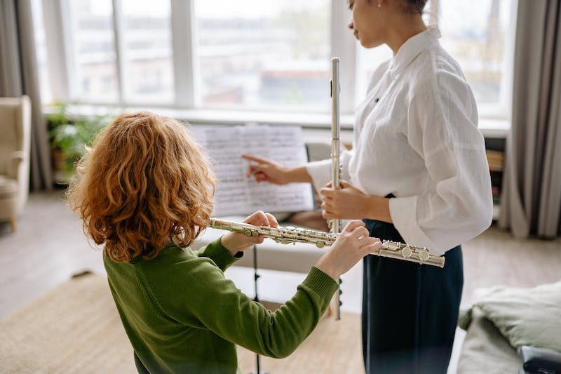 A flute lesson at The Ballet Centre