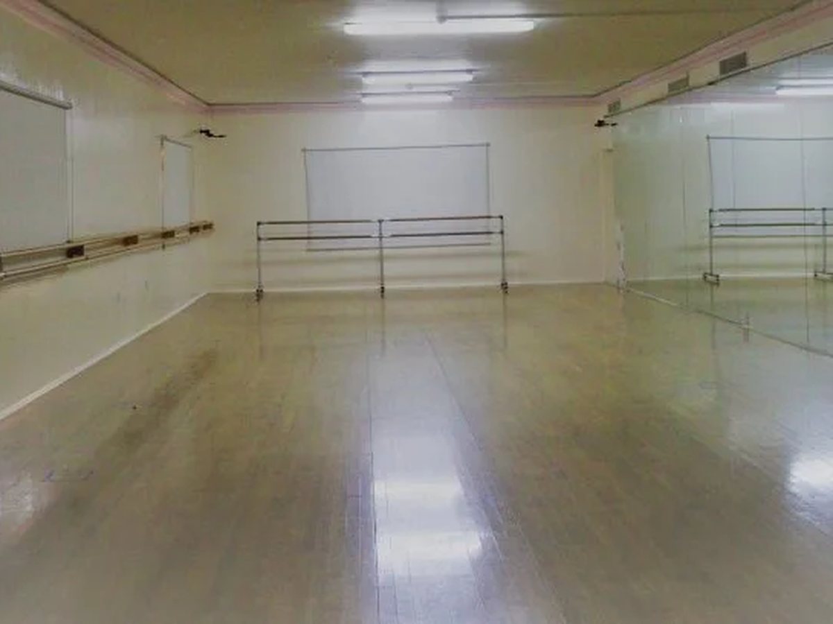Another view of a studio at the centre, mirrored along one wall