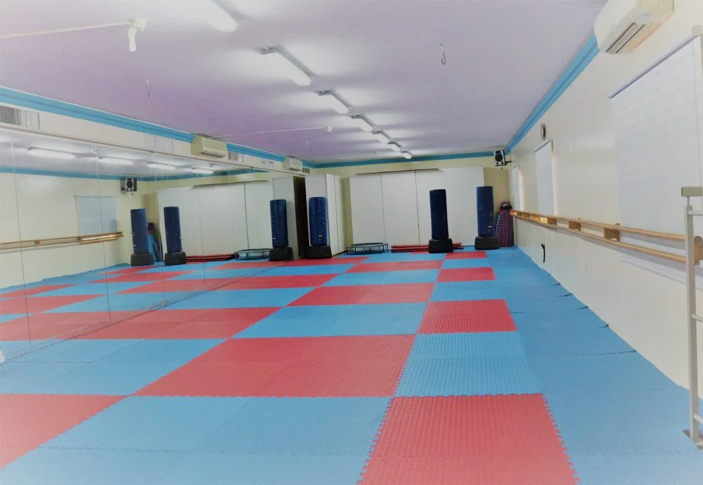 The matted floor used for taekwondo
